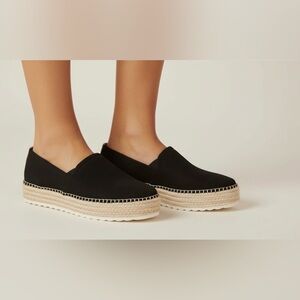 Dr. Scholl’s Women’s Sunray Espadrille Loafer Black Size 9.5 Platform Slip Ons